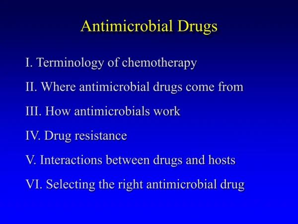 Antimicrobial Drugs