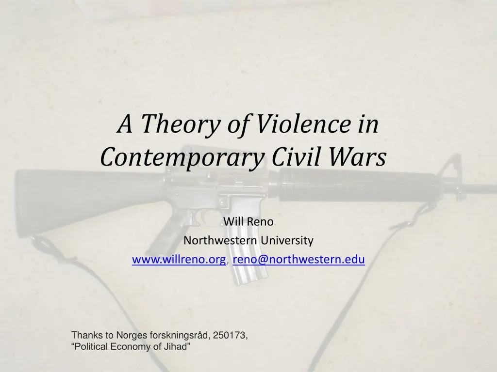 a theory of violence in contemporary civil wars