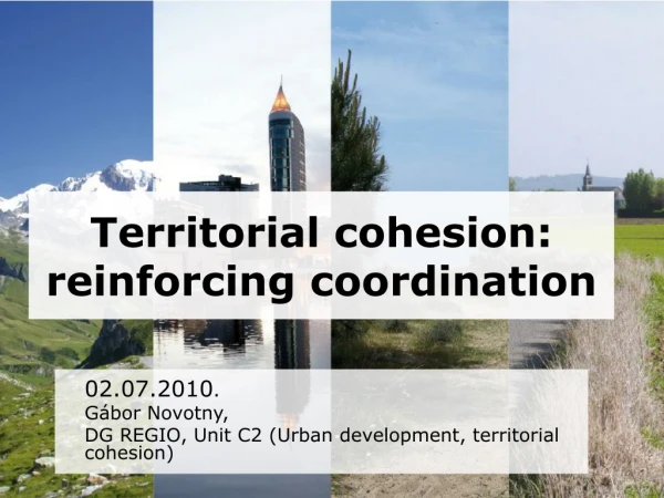 Territorial cohesion: reinforcing coordination