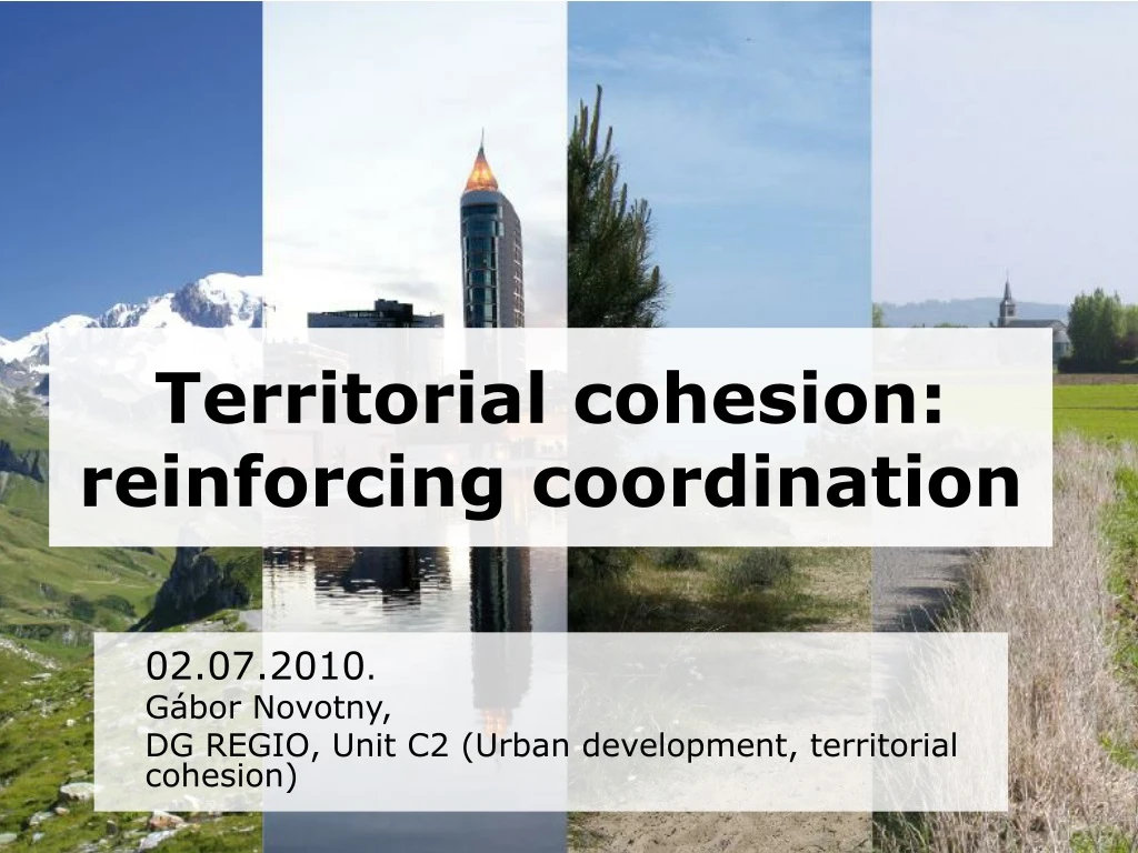 territorial cohesion reinforcing coordination