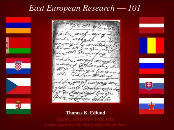 East European Research –– 101