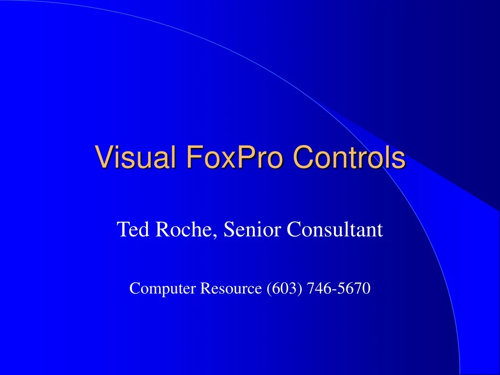 visual foxpro controls