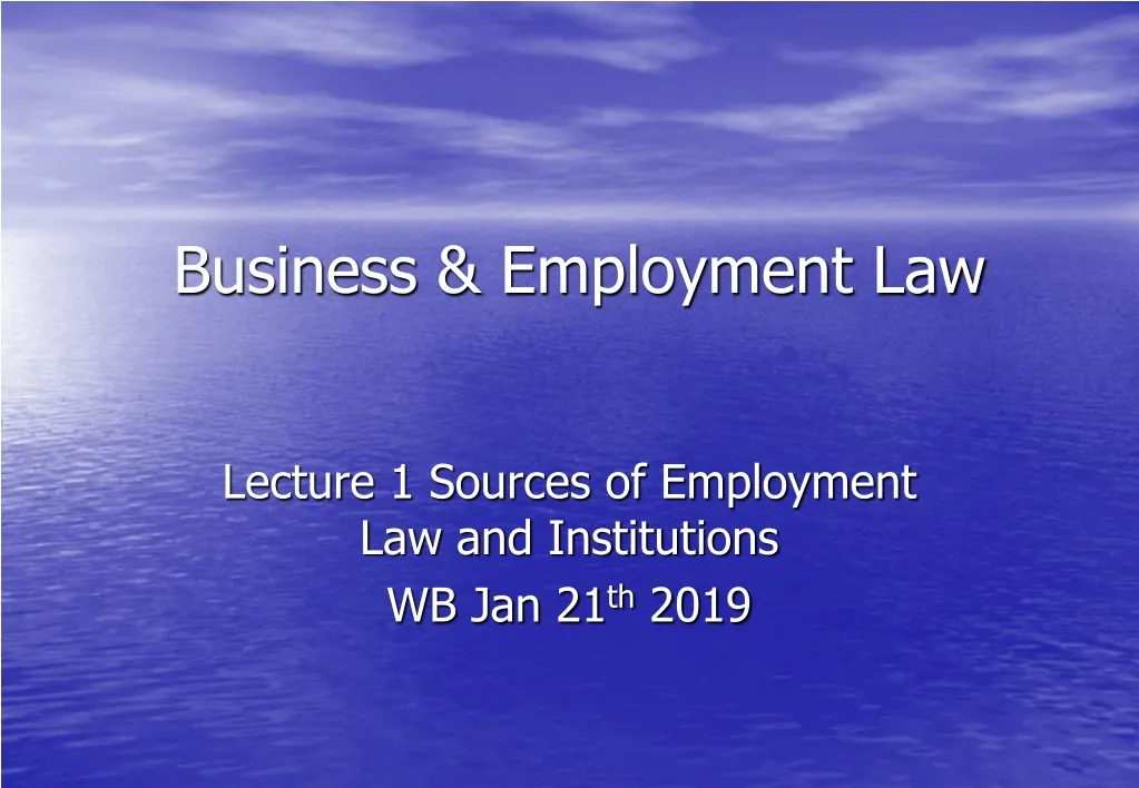 business employment law