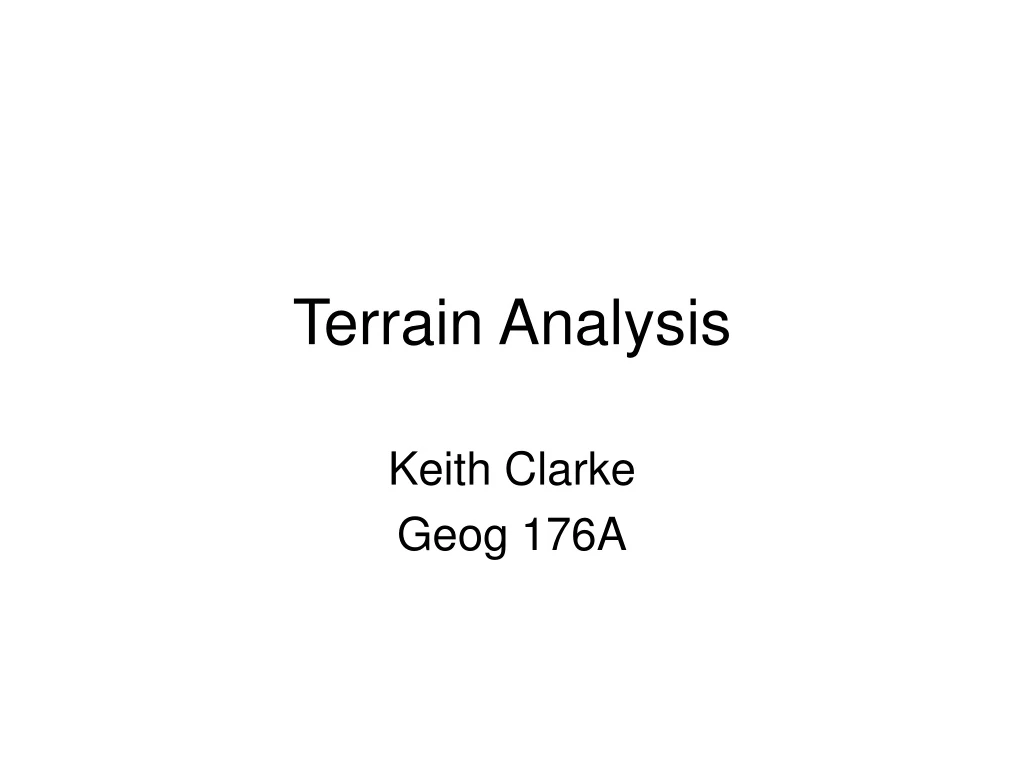 terrain analysis