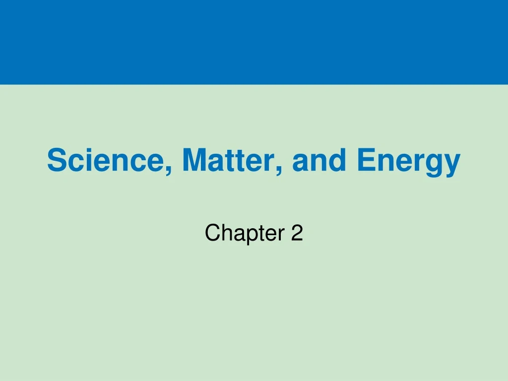 science matter and energy