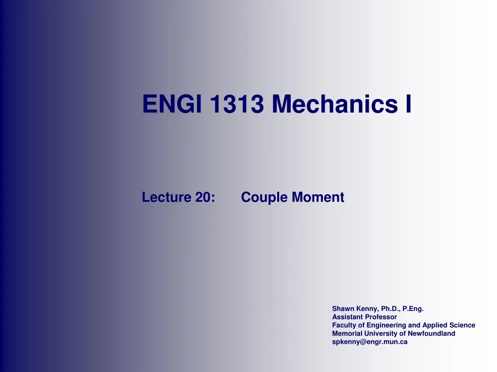 engi 1313 mechanics i