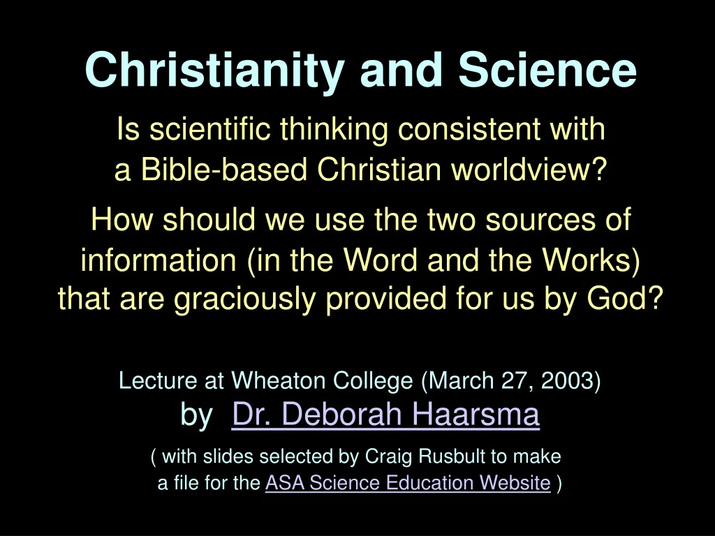 christianity and science is scientific thinking