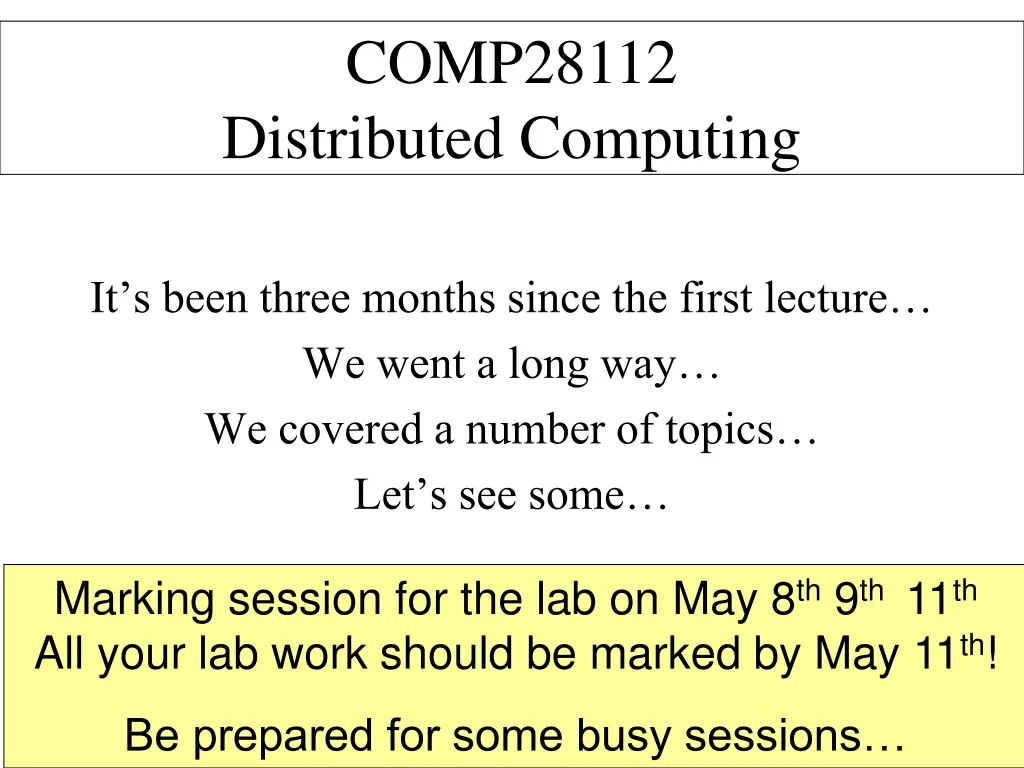 comp28112 distributed computing