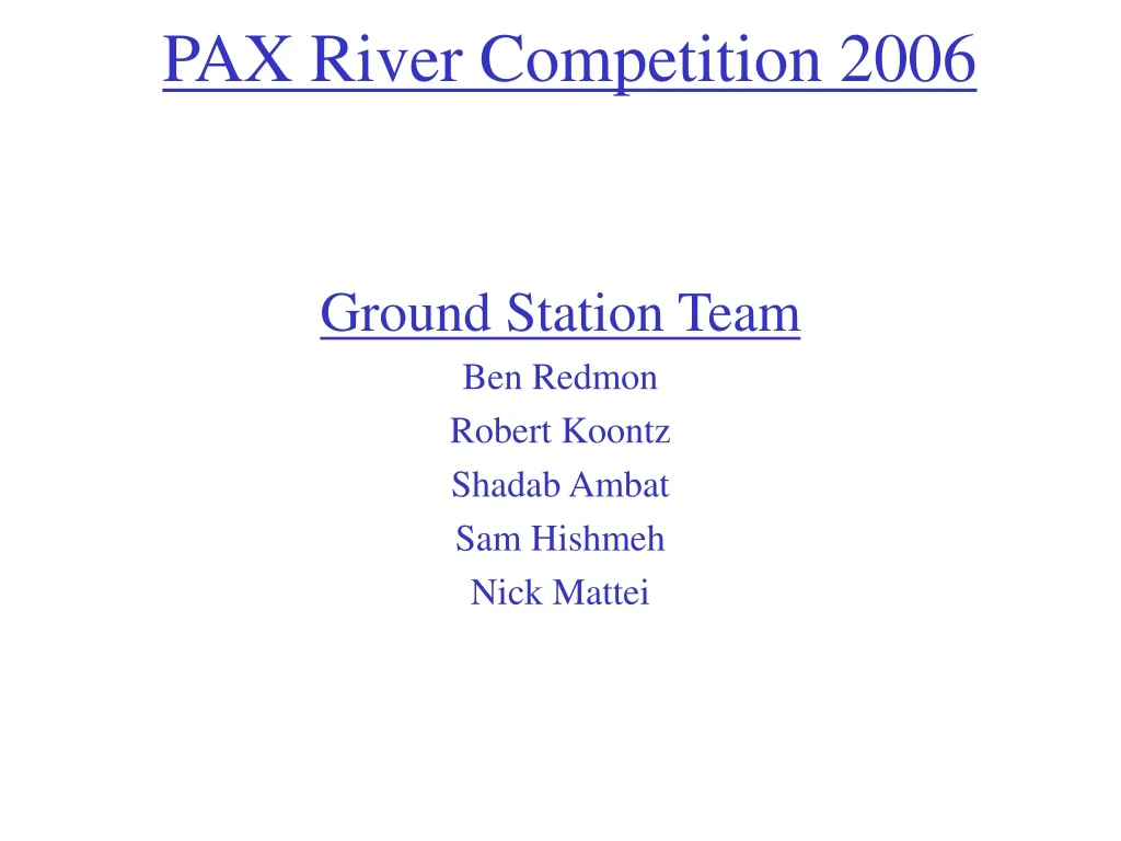 pax river competition 2006