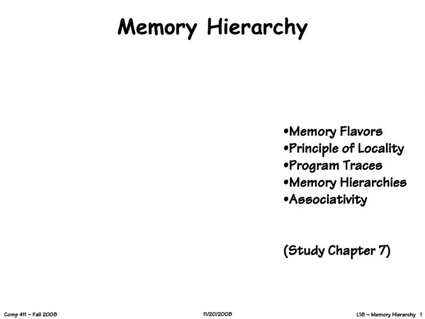 Memory Hierarchy