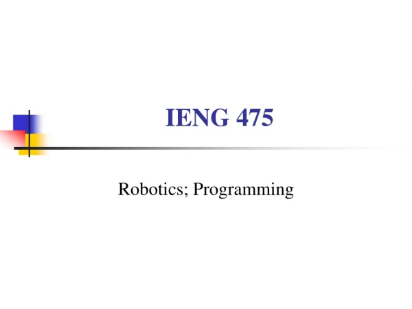 IENG 475