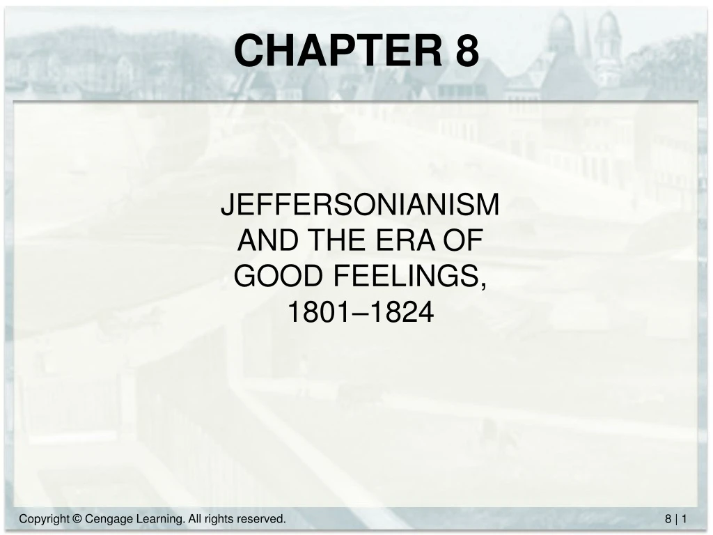 jeffersonianism and the era of good feelings 1801 1824