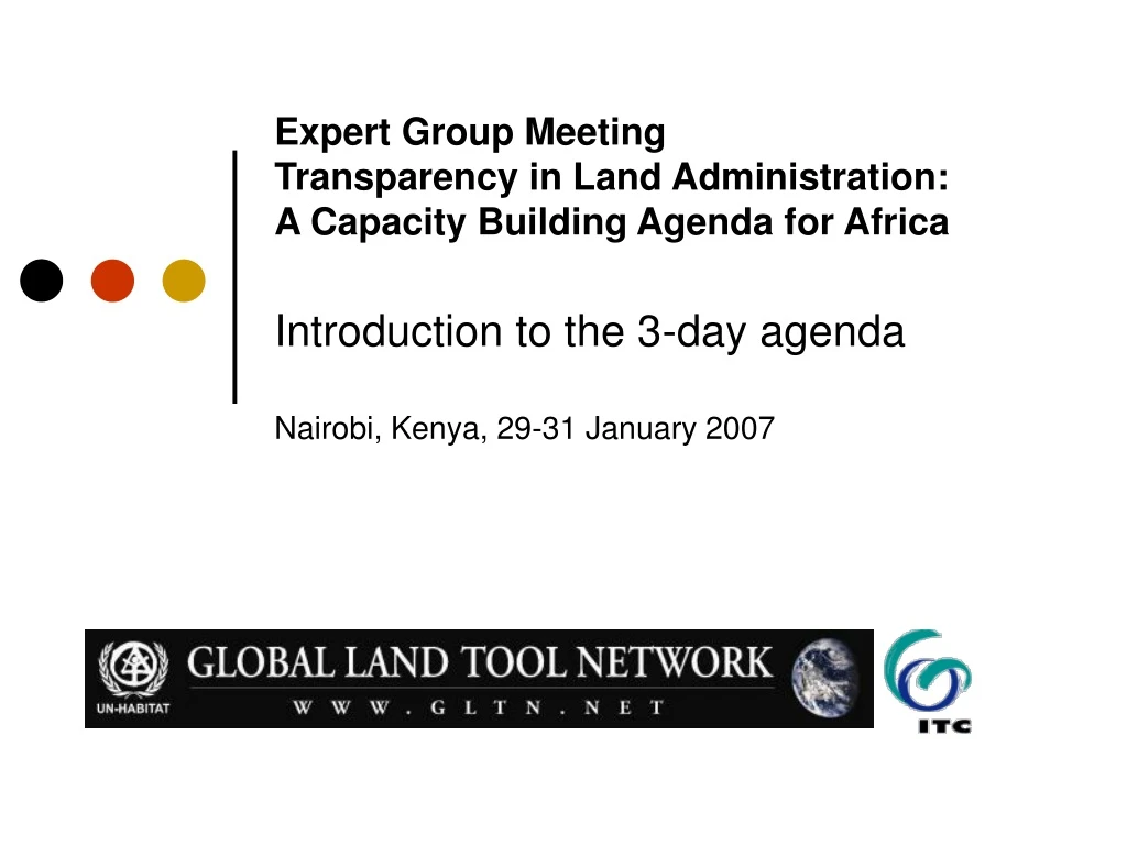 expert group meeting transparency in land