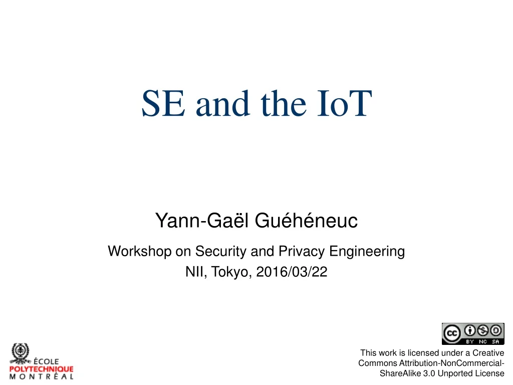 se and the iot