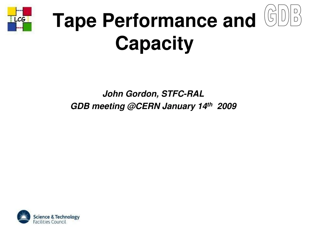 tape performance and capacity