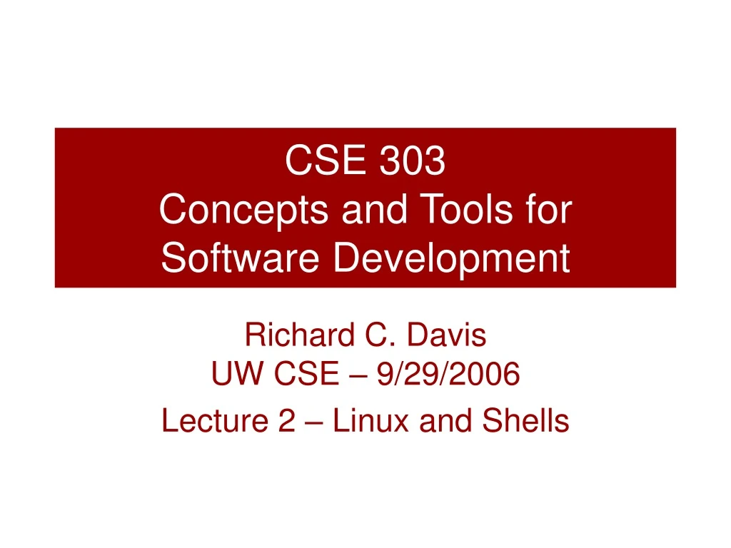 cse 303 concepts and tools for software development