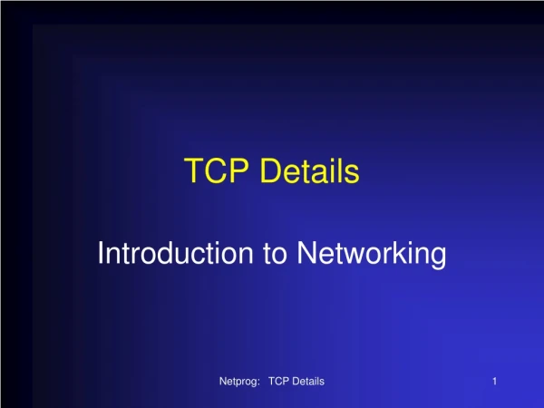 TCP Details