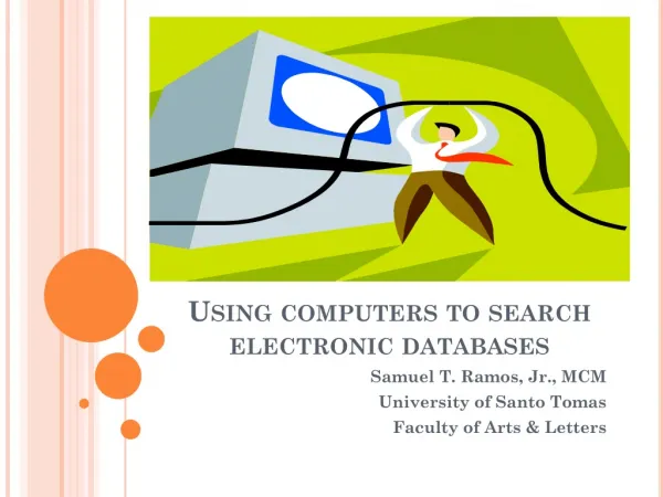 Using computers to search electronic databases