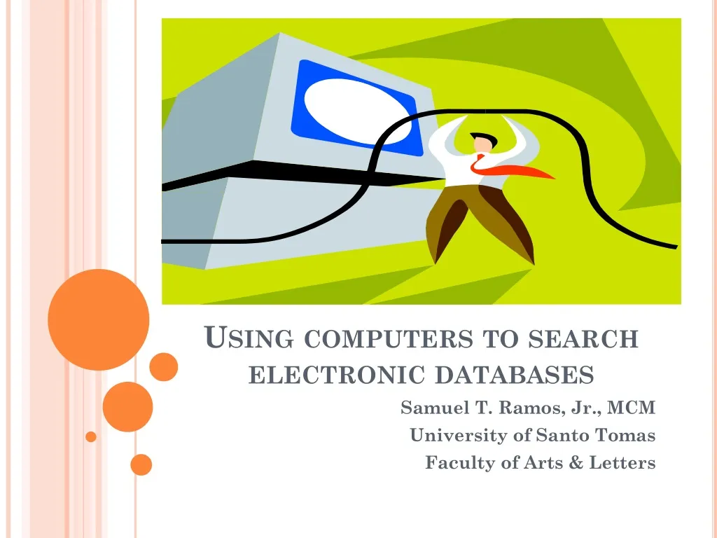 using computers to search electronic databases