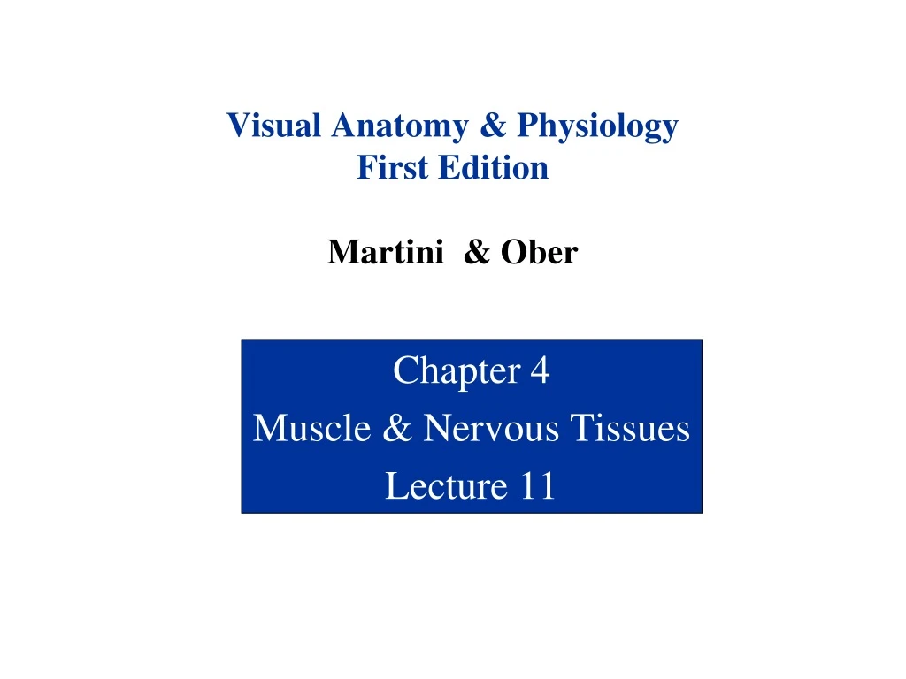 visual anatomy physiology first edition martini ober