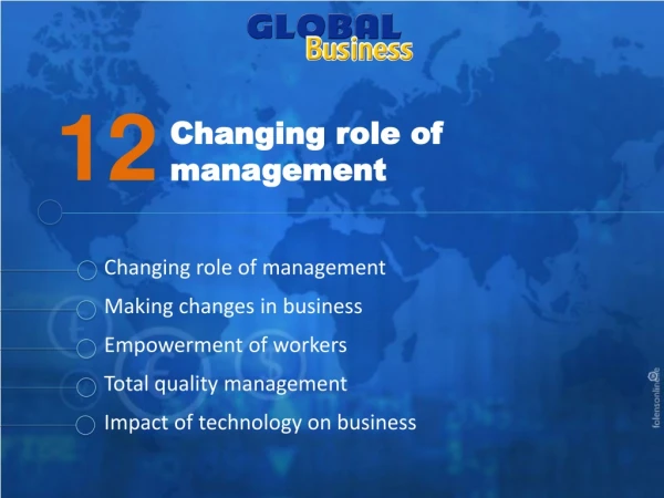 Changing role of management
