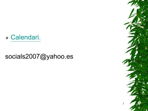 Calendari. socials2007yahoo.es