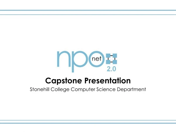 Capstone Presentation Stonehill College Computer Science Department
