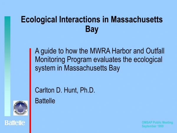 Ecological Interactions in Massachusetts Bay