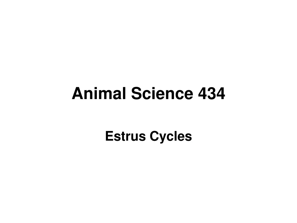 animal science 434