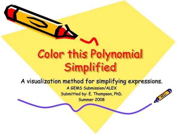 Color this Polynomial Simplified