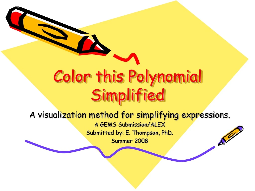 color this polynomial simplified