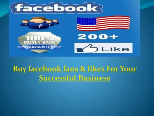 Buy facebook fans & likes For Your Successful Business