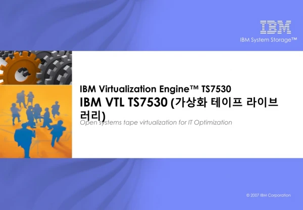 IBM Virtualization Engine™ TS7530 IBM VTL TS7530 ( 가상화 테이프 라이브러리 )