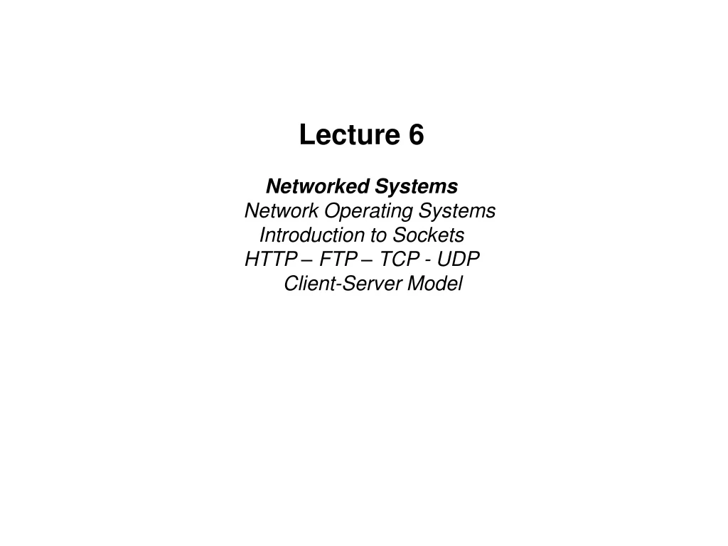 lecture 6