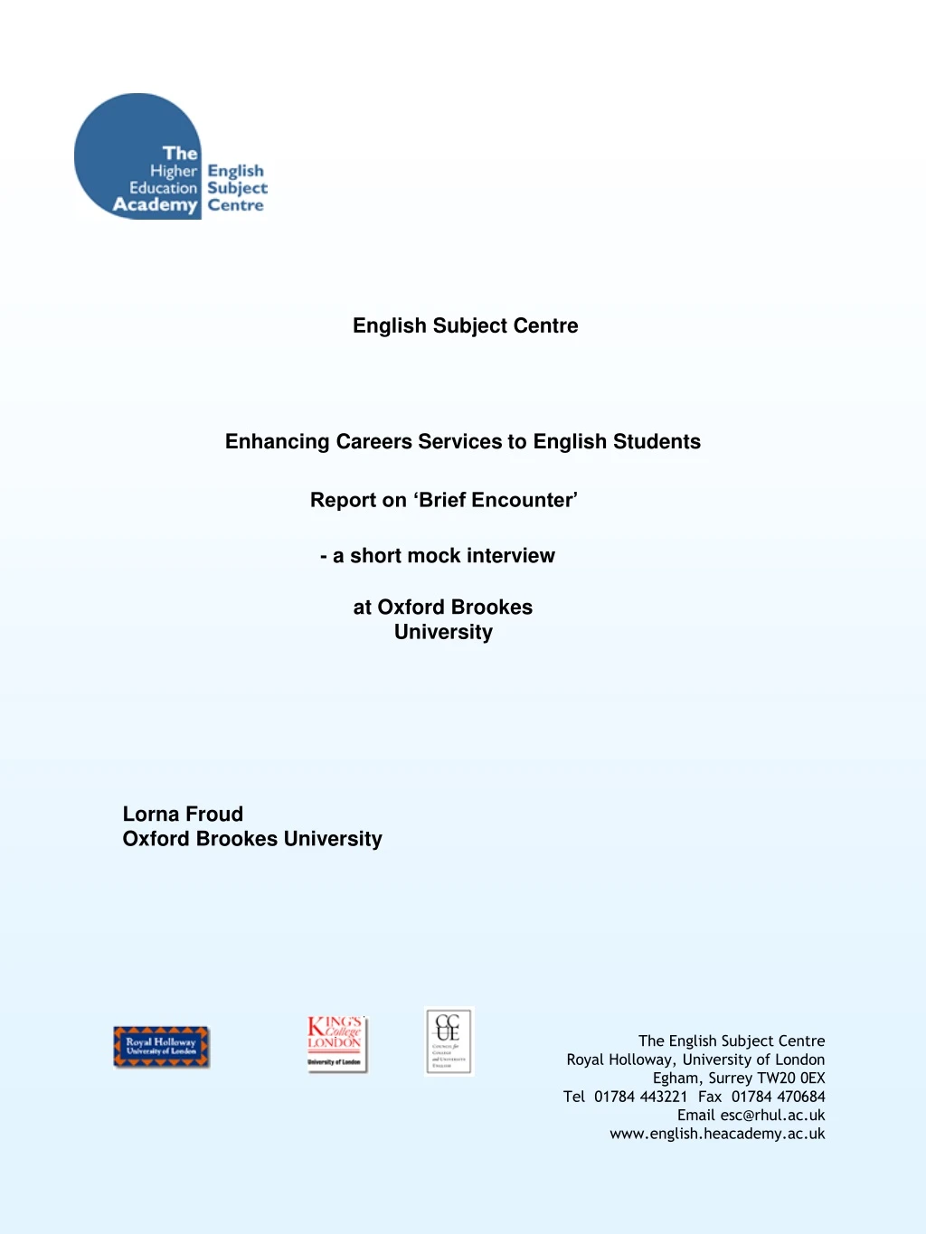 english subject centre