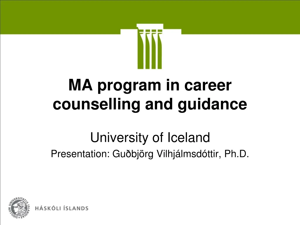 ma program in career counselling and guidance
