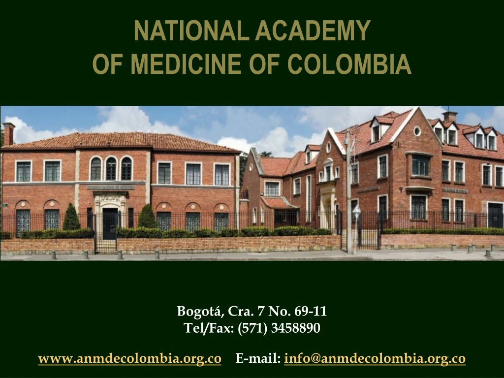 national academy of medicine of colombia