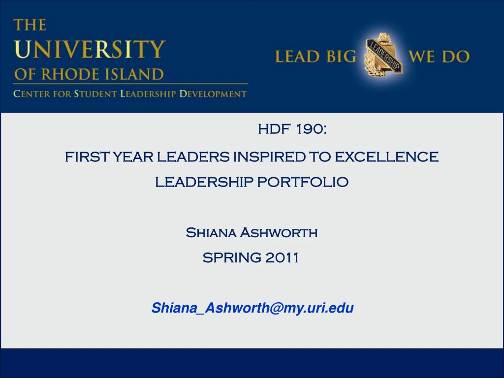 hdf 190 first year leaders inspired to excellence