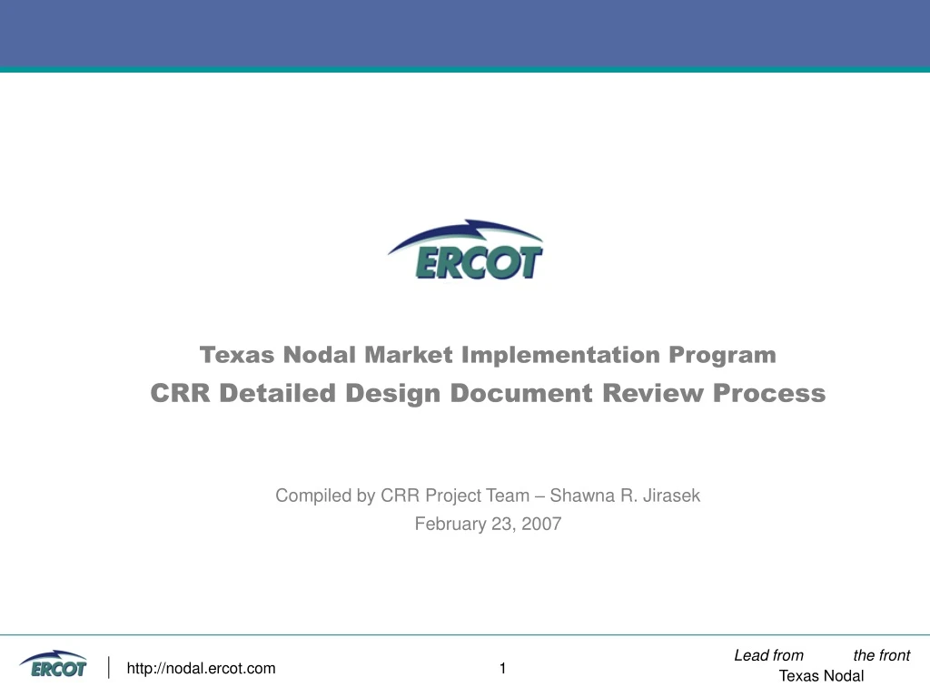 texas nodal market implementation program