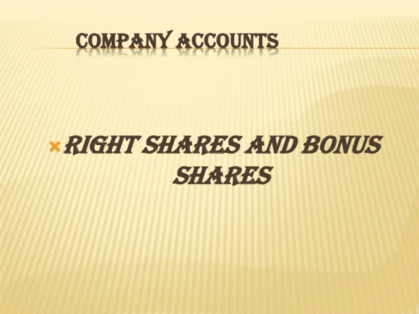 Company accounts