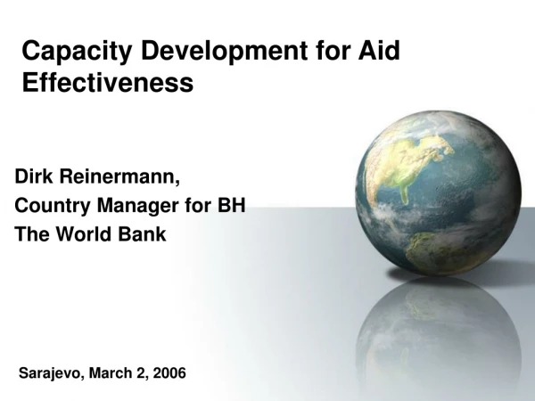 Capacity Development for Aid Effectiveness