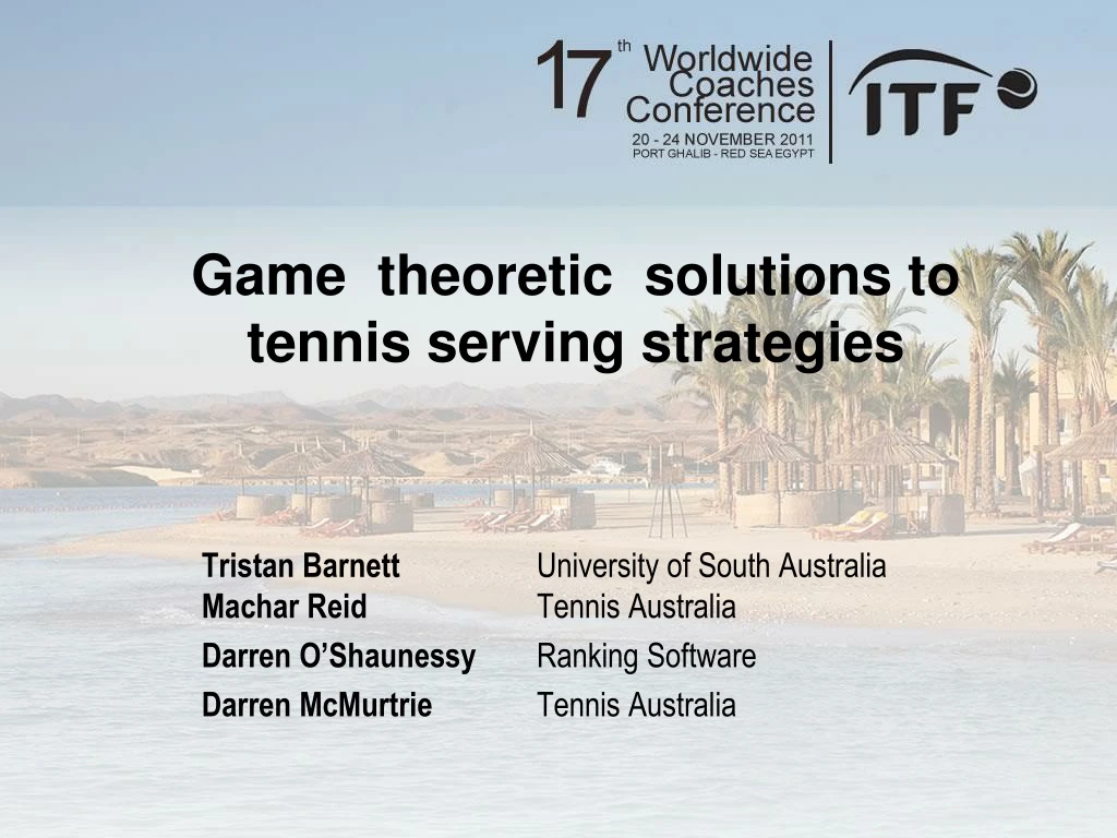 game theoretic solutions to tennis serving strategies