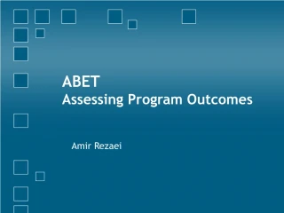 ABET Assessing Program Outcomes - slide 1