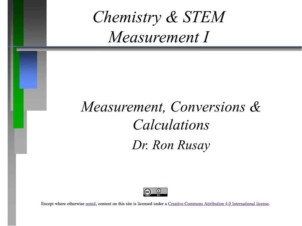 chemistry stem measurement i