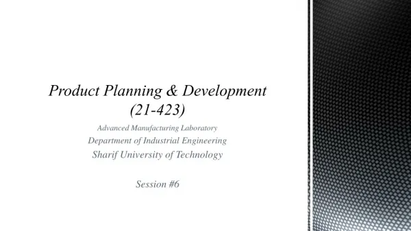 Product Planning &amp; Development (21-423)