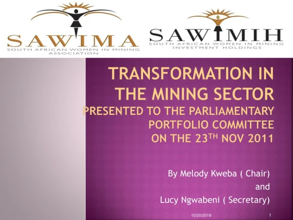 By Melody Kweba ( Chair) and Lucy Ngwabeni ( Secretary)