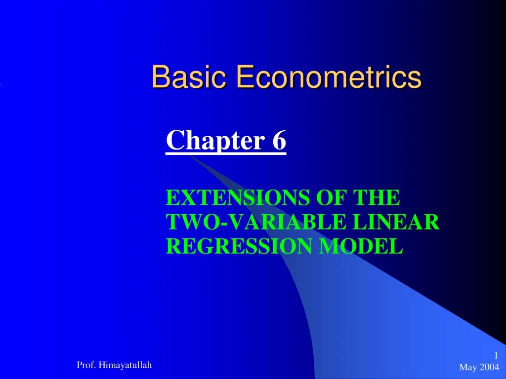 basic econometrics