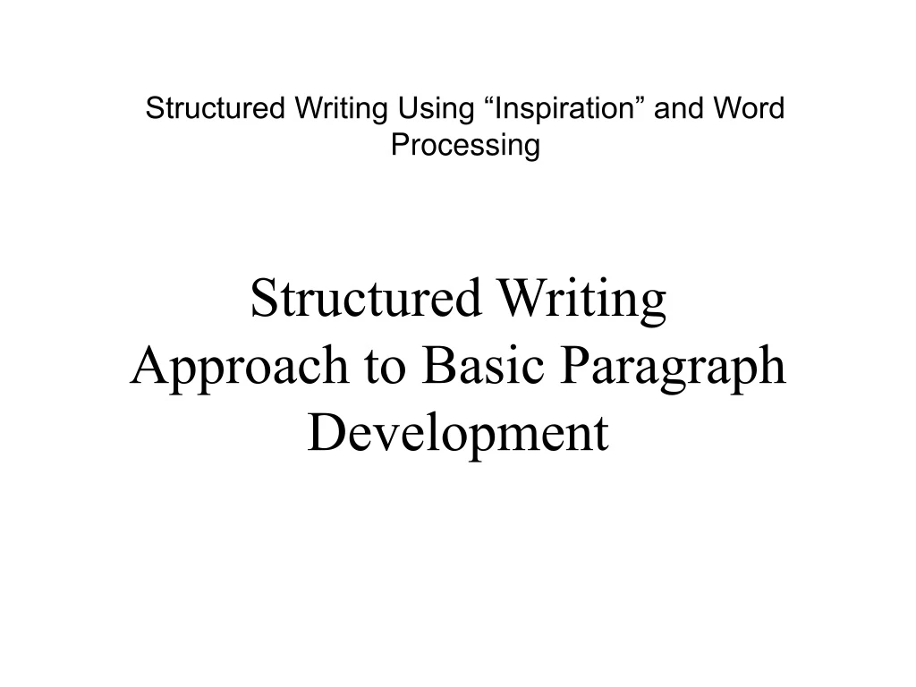 structured writing using inspiration and word