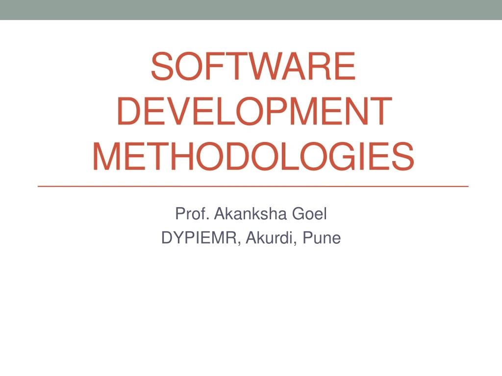 software development methodologies