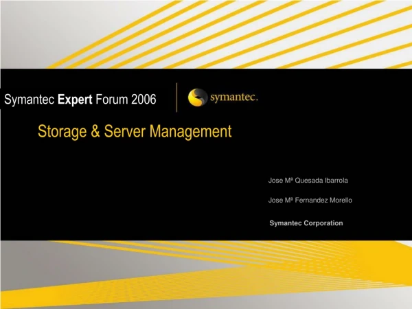Storage &amp; Server Management
